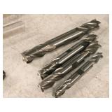 Lot of (4) Double-Sided End Mill Bits 5/8, 1/2 (x2), 3/8