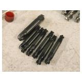 Lot of (7) Double-Sided End Mill Bits 1/2, 5/16 (x3), 1/4 (x2)
