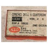 Lot of (8) Micro Center Drill & Contersink Bit