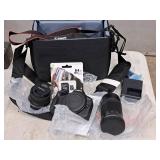 Canon EOS Camera Kit - Camera Body, 55-210 Zoom Lens, 18-45 Lens, Memory Chip, Battery, Charger, Camera Bag Canon EOS Camera Kit - Camera Body, 55-210 Zoom Lens, 18-45 Lens, Memory Chip, Battery, Charger, Camera Bag