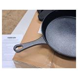 12" Cast Iron Skillet with Silicone Handle Grips - Kitchen HQ (in original packaging) 12" Cast Iron Skillet with Silicone Handle Grips - Kitchen HQ (in original packaging)