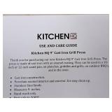 9" Cast Iron Grill Press - Kitchen HQ (in original packaging) 9" Cast Iron Grill Press - Kitchen HQ (in original packaging)
