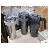 Lot of (3) Insulated Travel Mugs (in original packaging) Lot of (3) Insulated Travel Mugs (in original packaging)