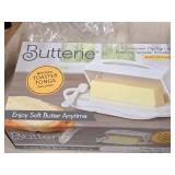 Lot of (2) Assorted Butter Dishes (in original packaging) Lot of (2) Assorted Butter Dishes (in original packaging)