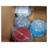 Assorted Holiday Themed Plastic Food Storage Containers + Gift Bags and Tags (in original packaging) Assorted Holiday Themed Plastic Food Storage Containers + Gift Bags and Tags (in original packaging)