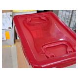 Lot of (1) Lock n Lock® Plastic Food Storage Container with Lid and Handle on Rollers 11-1/2"x17-1/2"x8-1/2" (in original packaging) Lot of (1) Lock n Lock® Plastic Food Storage Container with Lid and Handle on Rollers 11-1/2"x17-1/2"x8-1/2" (in original packaging)