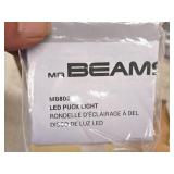 Lot of (4) Mr Beams LED Puck Lights (White) (in original packaging) Lot of (4) Mr Beams LED Puck Lights (White) (in original packaging)