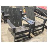 Lot of (2) Poly Adirondack Patio Chairs Lot of (2) Poly Adirondack Patio Chairs