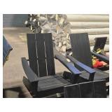 Lot of (2) Poly Adirondack Patio Chairs Lot of (2) Poly Adirondack Patio Chairs