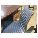 Wood Office Desk with Rolling Office Chair Wood Office Desk with Rolling Office Chair