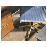 Wood Office Desk with Rolling Office Chair Wood Office Desk with Rolling Office Chair