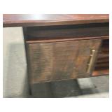 Wood Office Desk with Rolling Office Chair Wood Office Desk with Rolling Office Chair