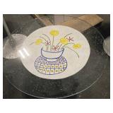 Pedestal Table 29" x 36" - Glass Top / Metal Base Pedestal Table 29" x 36" - Glass Top / Metal Base