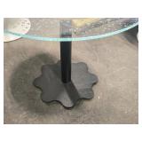 Pedestal Table 29" x 36" - Glass Top / Metal Base Pedestal Table 29" x 36" - Glass Top / Metal Base