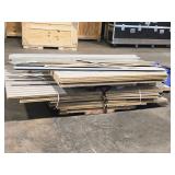 Lot of (~14) Slat Wall Panels with End/Side Caps Lot of (~14) Slat Wall Panels with End/Side Caps