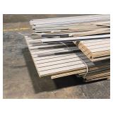 Lot of (~14) Slat Wall Panels with End/Side Caps Lot of (~14) Slat Wall Panels with End/Side Caps