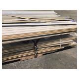 Lot of (~14) Slat Wall Panels with End/Side Caps Lot of (~14) Slat Wall Panels with End/Side Caps