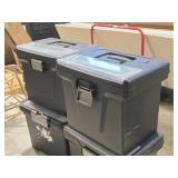 Lot of (4) Plastic File Boxes Lot of (4) Plastic File Boxes