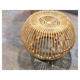 Lot of (4) Wicker Stools Lot of (4) Wicker Stools