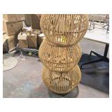 Lot of (4) Wicker Stools Lot of (4) Wicker Stools