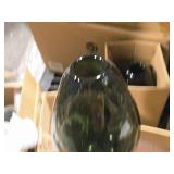 Lot of (2) Vases / Display Décor 12" x 6" (Smoky Green) Lot of (2) Vases / Display Décor 12" x 6" (Smoky Green)