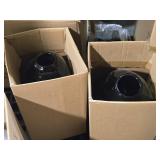 Lot of (2) Vases / Display Décor 12" x 6" (Smoky Green) Lot of (2) Vases / Display Décor 12" x 6" (Smoky Green)