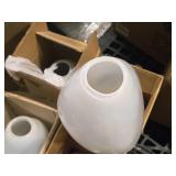 Lot of (4) Vases / Display Décor 12" x 6" (White) Lot of (4) Vases / Display Décor 12" x 6" (White)