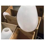 Lot of (4) Vases / Display Décor 12" x 6" (White) Lot of (4) Vases / Display Décor 12" x 6" (White)