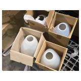 Lot of (4) Vases / Display Décor 12" x 6" (White) Lot of (4) Vases / Display Décor 12" x 6" (White)