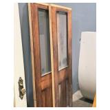 Lot of (2) Doors with Glass Inset 25-1/4" x 74-1/2" Lot of (2) Doors with Glass Inset 25-1/4" x 74-1/2"