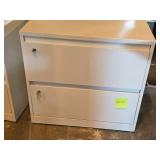 Lot of (2) Metal Filing Cabinets 2-drawer 30" x 18" x 28" with Keys Lot of (2) Metal Filing Cabinets 2-drawer 30" x 18" x 28" with Keys
