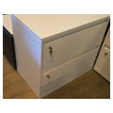 Lot of (2) Metal Filing Cabinets 2-drawer 30" x 18" x 28" with Keys Lot of (2) Metal Filing Cabinets 2-drawer 30" x 18" x 28" with Keys