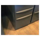 Lot of (2) Metal Rolling File Cabinets - 2 drawer and 3-drawer 15" x 24" x 28-1/2" Lot of (2) Metal Rolling File Cabinets - 2 drawer and 3-drawer 15" x 24" x 28-1/2"
