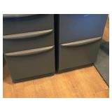 Lot of (2) Metal Rolling File Cabinets - 2 drawer and 3-drawer 15" x 24" x 28-1/2" Lot of (2) Metal Rolling File Cabinets - 2 drawer and 3-drawer 15" x 24" x 28-1/2"