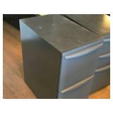 Lot of (2) Metal Rolling File Cabinets - 2 drawer and 3-drawer 15" x 24" x 28-1/2" Lot of (2) Metal Rolling File Cabinets - 2 drawer and 3-drawer 15" x 24" x 28-1/2"