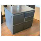 Lot of (2) Metal Rolling File Cabinets - 2 drawer and 3-drawer 15" x 24" x 28-1/2" Lot of (2) Metal Rolling File Cabinets - 2 drawer and 3-drawer 15" x 24" x 28-1/2"