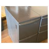 Lot of (2) Metal Rolling File Cabinets - 2 drawer and 3-drawer 15" x 24" x 28-1/2" Lot of (2) Metal Rolling File Cabinets - 2 drawer and 3-drawer 15" x 24" x 28-1/2"