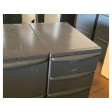 Lot of (2) Metal Rolling File Cabinets - 2 drawer and 3-drawer 15" x 24" x 28-1/2" Lot of (2) Metal Rolling File Cabinets - 2 drawer and 3-drawer 15" x 24" x 28-1/2"