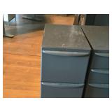 Lot of (2) Metal Rolling File Cabinets - 2 drawer and 3-drawer 15" x 24" x 28-1/2" Lot of (2) Metal Rolling File Cabinets - 2 drawer and 3-drawer 15" x 24" x 28-1/2"