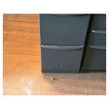 Lot of (2) Metal Rolling File Cabinets - 2 drawer and 3-drawer 15" x 24" x 28-1/2" Lot of (2) Metal Rolling File Cabinets - 2 drawer and 3-drawer 15" x 24" x 28-1/2"