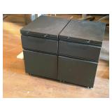 Lot of (2) Metal Rolling File Cabinets 2-drawer 14-1/2" x 19" x 21-1/2" Lot of (2) Metal Rolling File Cabinets 2-drawer 14-1/2" x 19" x 21-1/2"