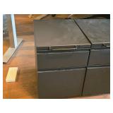 Lot of (2) Metal Rolling File Cabinets 2-drawer 14-1/2" x 19" x 21-1/2" Lot of (2) Metal Rolling File Cabinets 2-drawer 14-1/2" x 19" x 21-1/2"