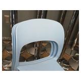Lot of (3) Plastic Chairs (Light Blue) Lot of (3) Plastic Chairs (Light Blue)
