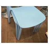 Lot of (3) Plastic Chairs (Light Blue) Lot of (3) Plastic Chairs (Light Blue)