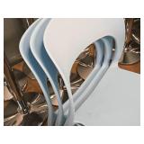 Lot of (3) Plastic Chairs (Light Blue) Lot of (3) Plastic Chairs (Light Blue)
