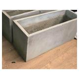 Lot of (2) Cement Planter Boxes 27 1/2" x 10" x 12" Lot of (2) Cement Planter Boxes 27 1/2" x 10" x 12"