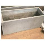 Lot of (2) Cement Planter Boxes 27 1/2" x 10" x 12" Lot of (2) Cement Planter Boxes 27 1/2" x 10" x 12"