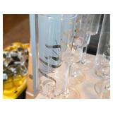 Lot of (12) 10 1/2" Champagne Flutes - Mr. and Mrs. logo Lot of (12) 10 1/2" Champagne Flutes - Mr. and Mrs. logo