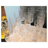 Lot of (12) 10 1/2" Champagne Flutes - Mr. and Mrs. logo Lot of (12) 10 1/2" Champagne Flutes - Mr. and Mrs. logo