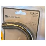 Lot of (4) Shower Accessories - Glacier Bay S-Style Shower Arm Brushed Nickel, Tooletries Razor Tile + Shower Mirror, Kohler Kallan Bath/Shower Set Lot of (4) Shower Accessories - Glacier Bay S-Style Shower Arm Brushed Nickel, Tooletries Razor Tile + Shower Mirror, Kohler Kallan Bath/Shower Set